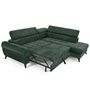 Voir la diapositive 2 : LISA DESIGN Marlo - canapé d'angle droit 5 places convertible avec coffre et têtières en velours texturé