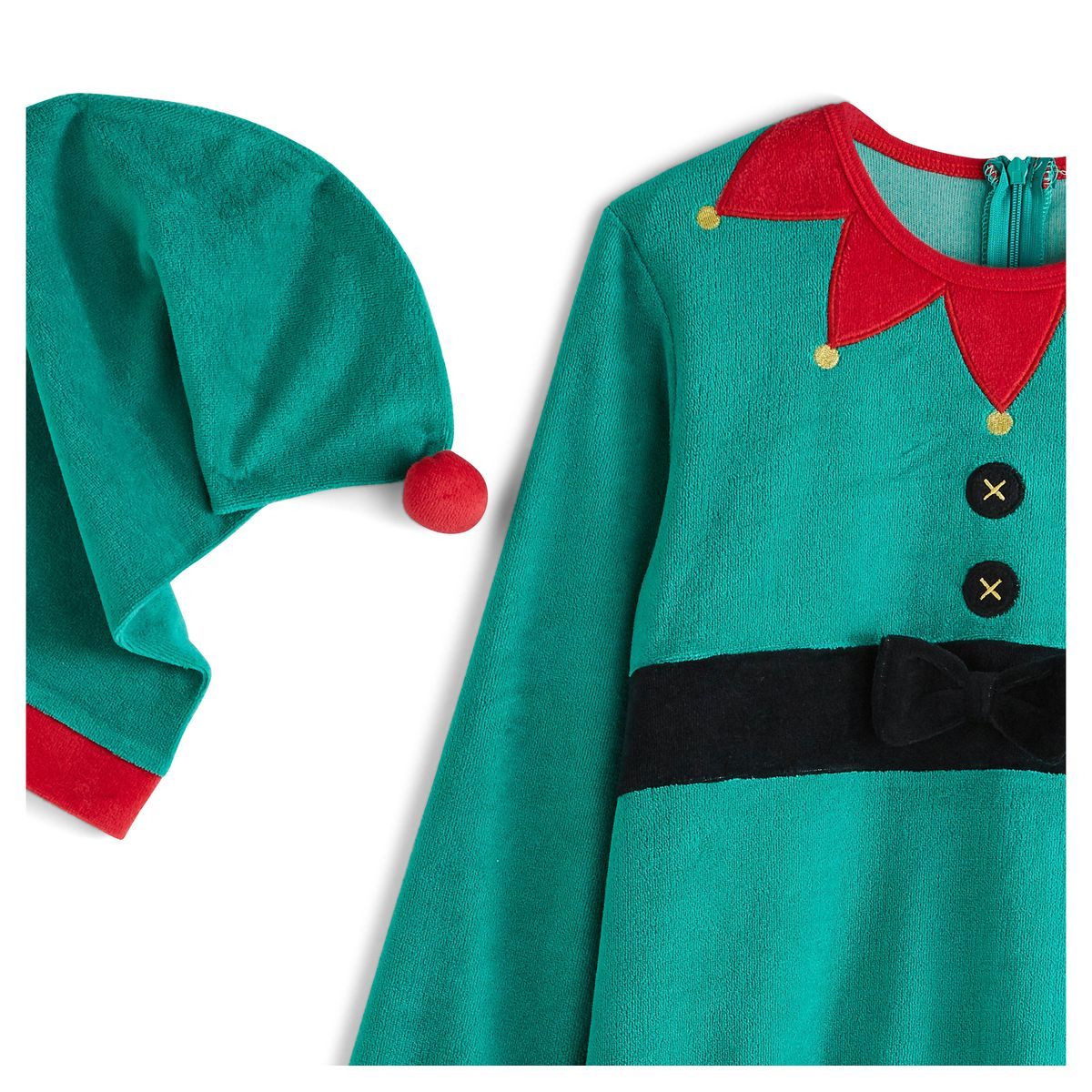 IN EXTENSO Ensemble pyjama velours lutin de noël fille