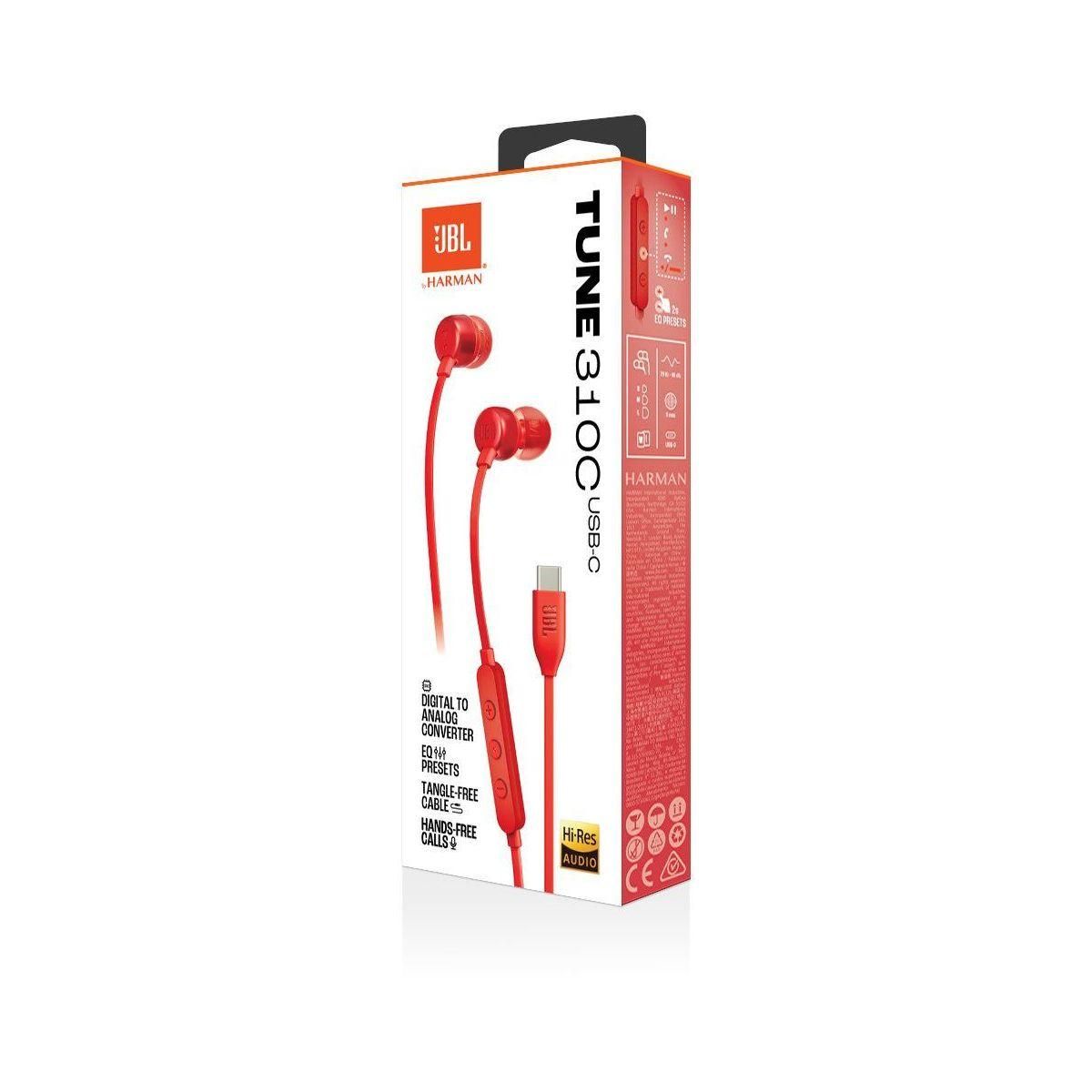 JBL Ecouteurs Tune 310 C Rouge