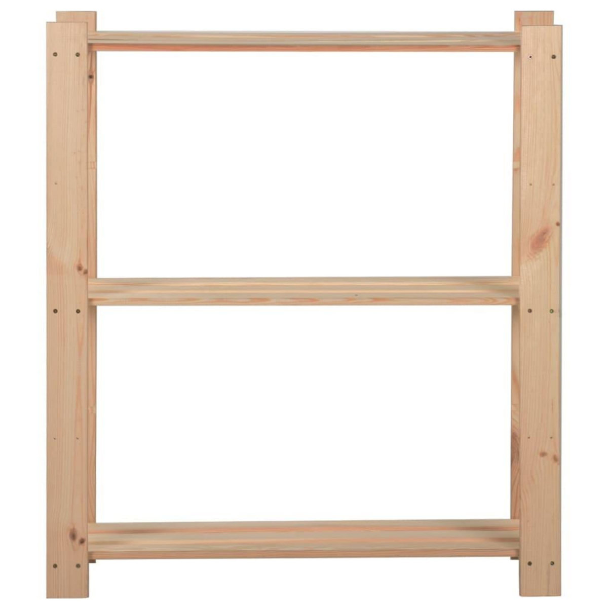 VIDAXL Etagere de stockage 3 niveaux 80x28,5x90 cm Bois de pin massif