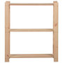 Voir la diapositive 2 : VIDAXL Etagere de stockage 3 niveaux 80x28,5x90 cm Bois de pin massif