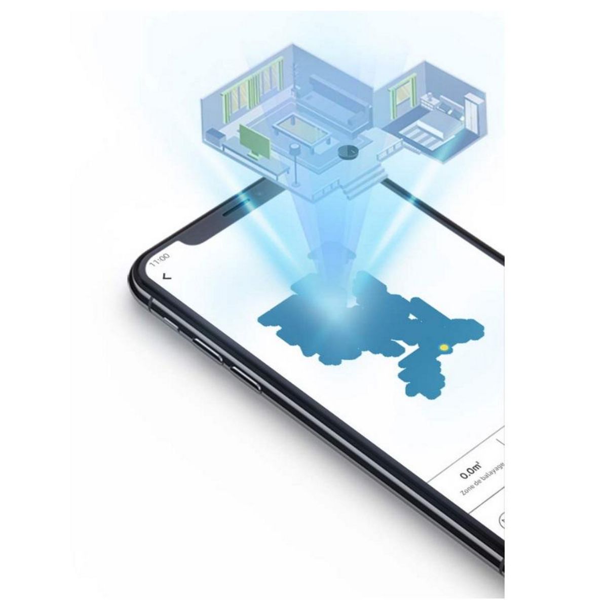 e.ziclean Aspirateur/laveur robot connecté - AQUACONNECTX550