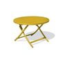 Voir la diapositive 5 : DCB GARDEN Table de jardin ronde pliante - 4/6 places - Aluminium - Jaune moutarde - MARIUS