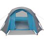 Voir la diapositive 5 : VIDAXL Tente de cabine familiale 6 personnes bleu impermeable