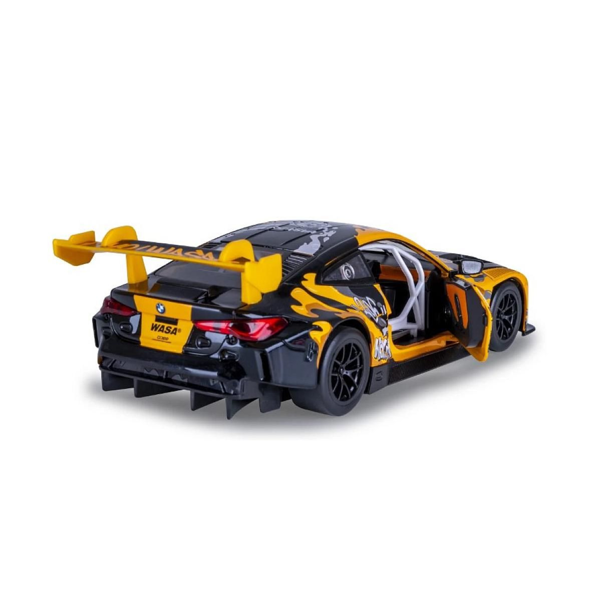 Jamara BMW M4 GT3 miniature 1:24 jaune avec piles