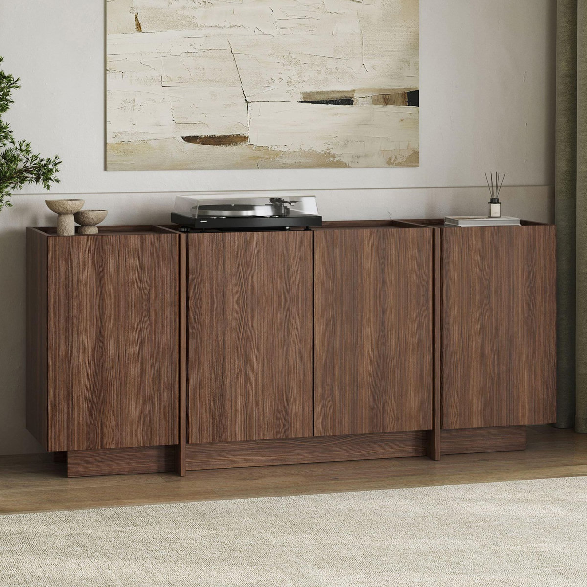 Habitat et Jardin Buffet en bois  Dorma  - 180 x 45 x 80 cm - Noyer Milano