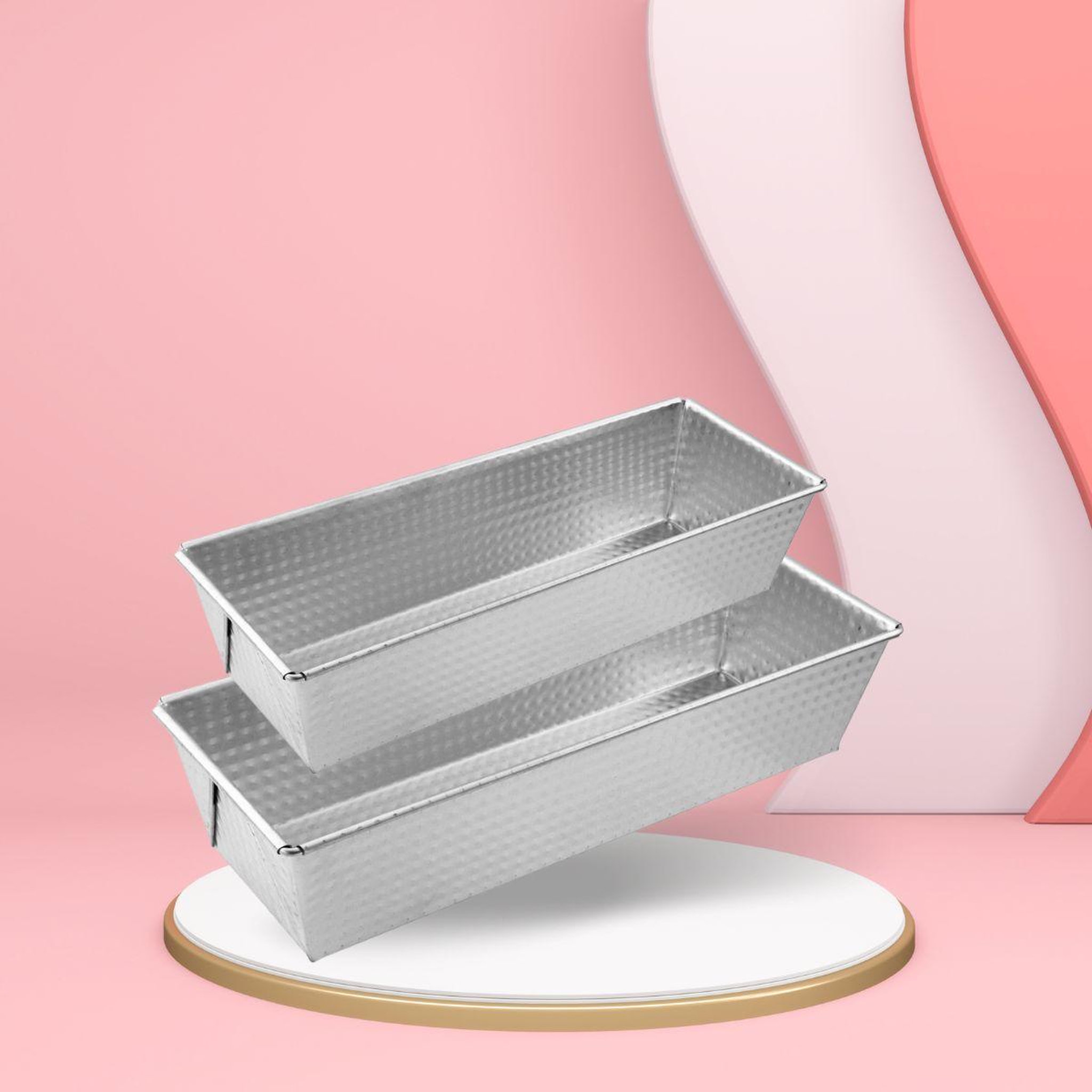Voir la diapositive 5 : ZENKER Lot de 2 moules à cakes 25,5 x 11,2 cm et 30 x 11,5 cm zenker silver