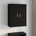 VIDAXL Armoire murale suspendue Noir 69,5x34x90 cm