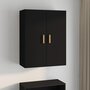 Voir la diapositive 1 : VIDAXL Armoire murale suspendue Noir 69,5x34x90 cm