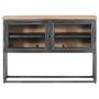 Voir la diapositive 2 : VIDAXL Buffet Gris 100x30x70 cm Bois d'acacia massif