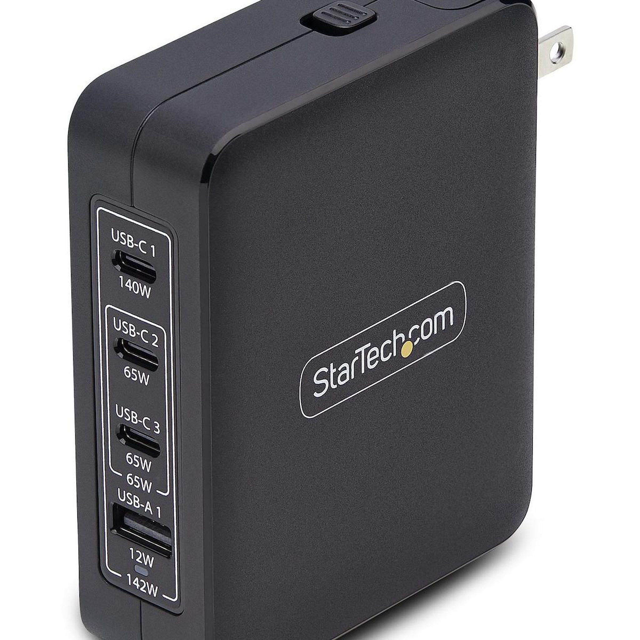 Voir la diapositive 2 : Startech Startech.com chargeur mural usb-c 140w, 3x usb-c/1x usb-a, adaptateur d'alimentation power delivery 3.1 international gan pour macbook/dell xps/inspiron