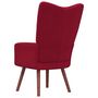 Voir la diapositive 4 : VIDAXL Chaise de relaxation Rouge bordeaux Velours