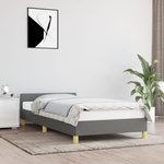 VIDAXL Cadre de lit sans matelas gris fonce 100x200 cm tissu