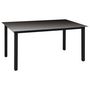 Voir la diapositive 3 : VIDAXL Ensemble a manger de jardin 7 pcs noir