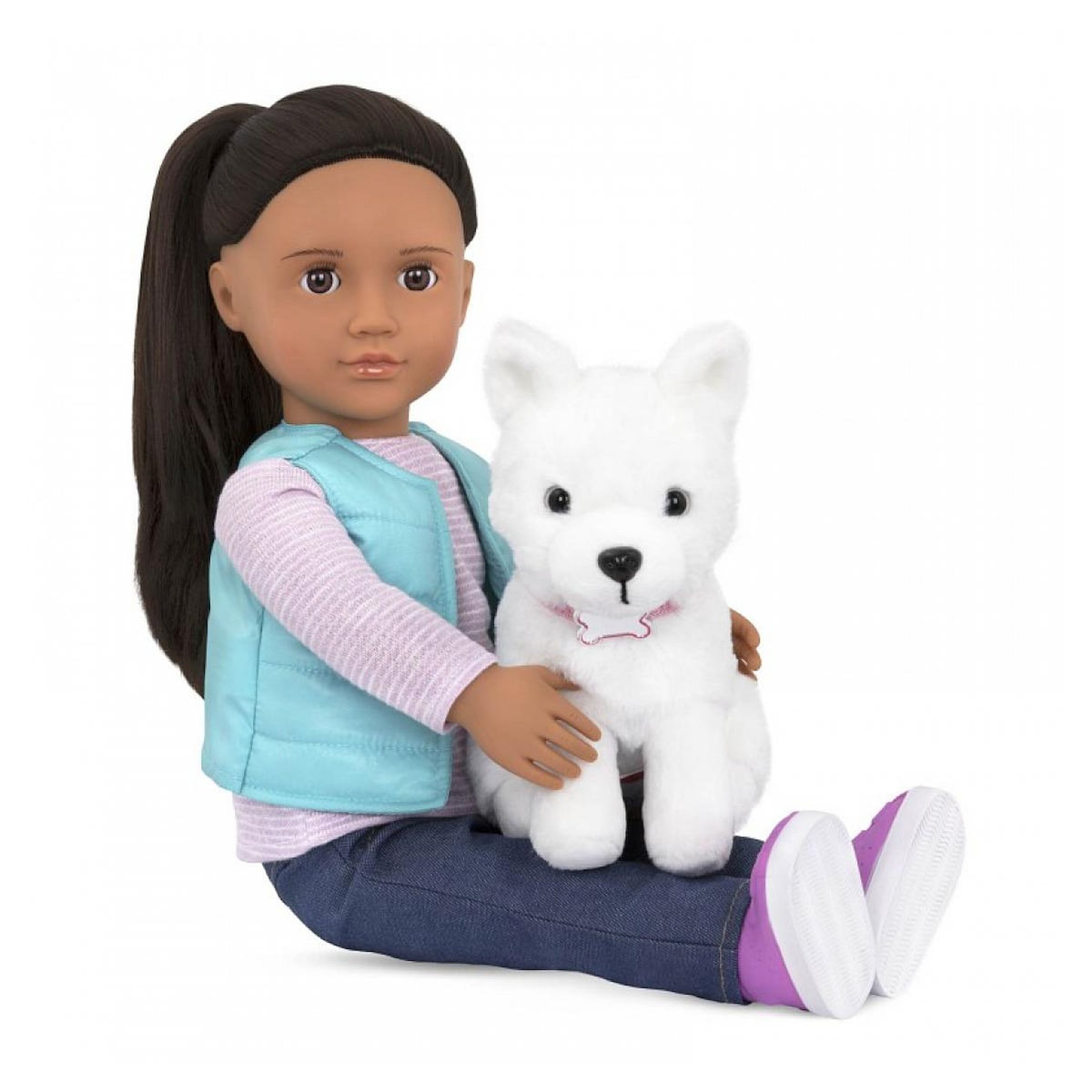 Our Generation Cassie et son chien poupée 46cm