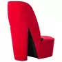 VIDAXL Chaise en forme de talon haut Rouge Velours