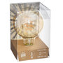 Voir la diapositive 2 : ATMOSPHERA Ampoule À Led Torsadée  Ronde  14cm Ambre