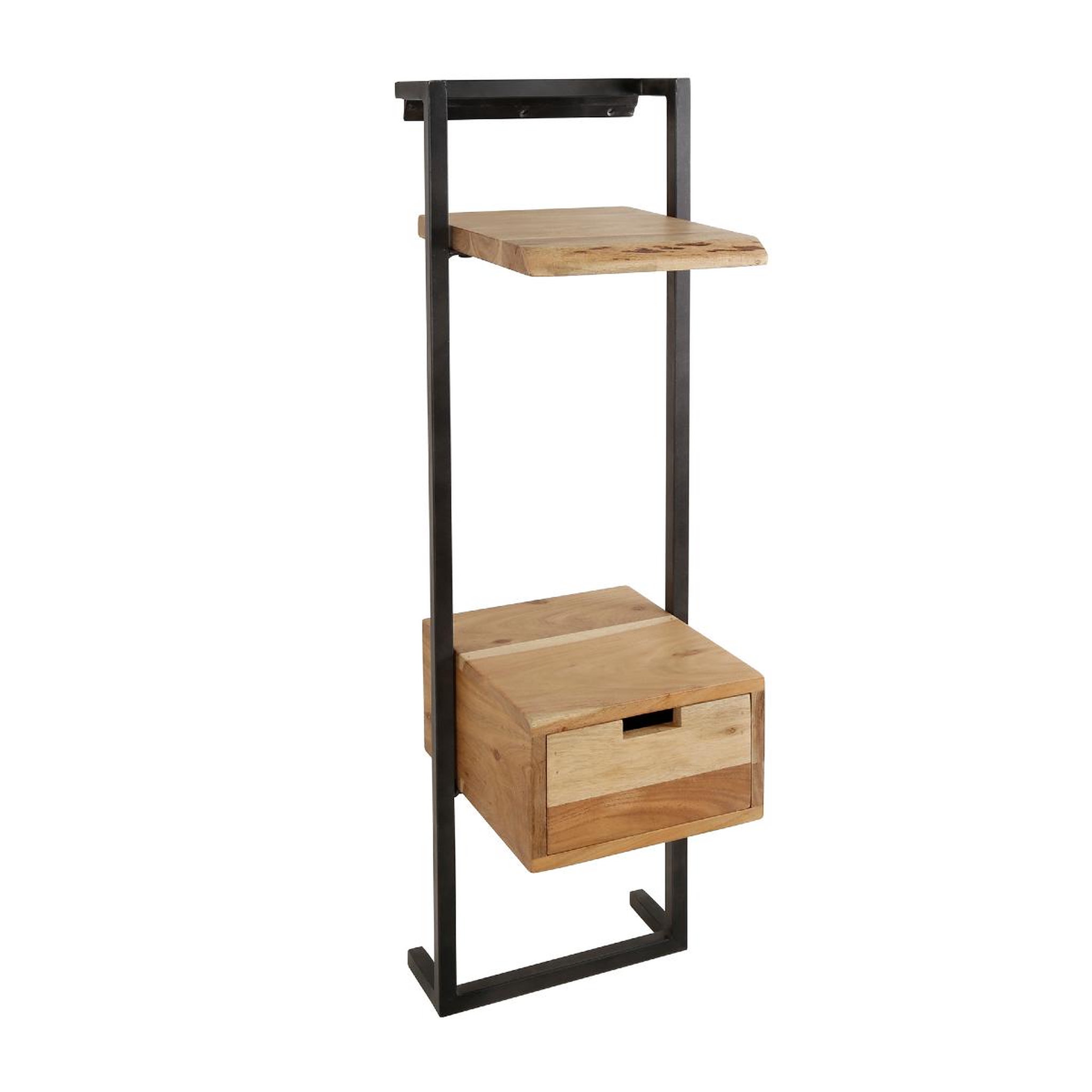JLC KREATION Table de chevet en bois massif carolina murale 1 tiroir