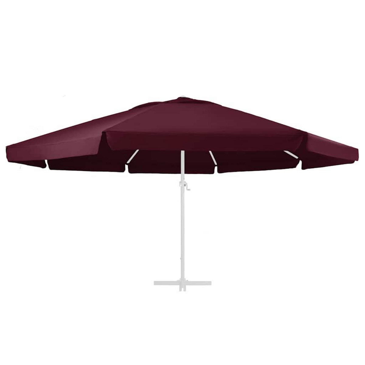 VIDAXL Tissu de remplacement pour parasol d'exterieur Bordeaux 610 cm