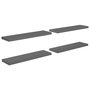 Voir la diapositive 2 : VIDAXL Etagere murale flottante 4 pcs Gris brillant 90x23,5x3,8 cm MDF