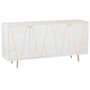 Voir la diapositive 1 : Paris Prix Buffet 4 Portes Design  Remina  160cm Blanc & Or