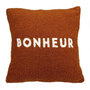 Voir la diapositive 1 : OSTARIA Housse de coussin 40x40 cm bouclette Bonheur