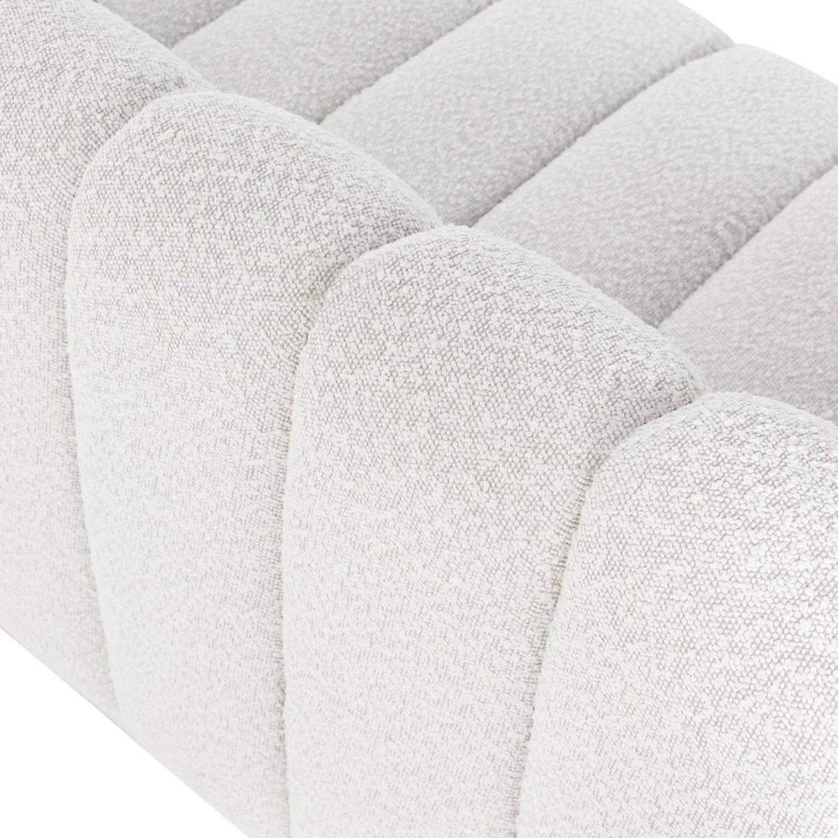 Paris Prix Canapé Design 3 Places Bouclette  Terrence  220cm Crème