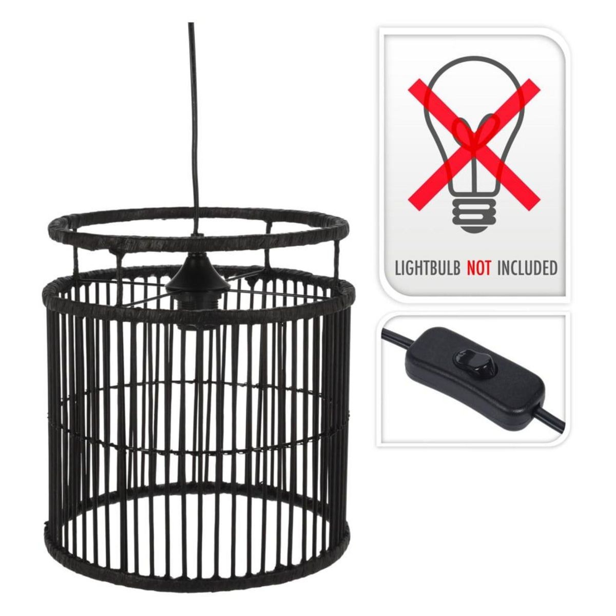 H&S Collection H&S Collection Lampe suspendue Noir