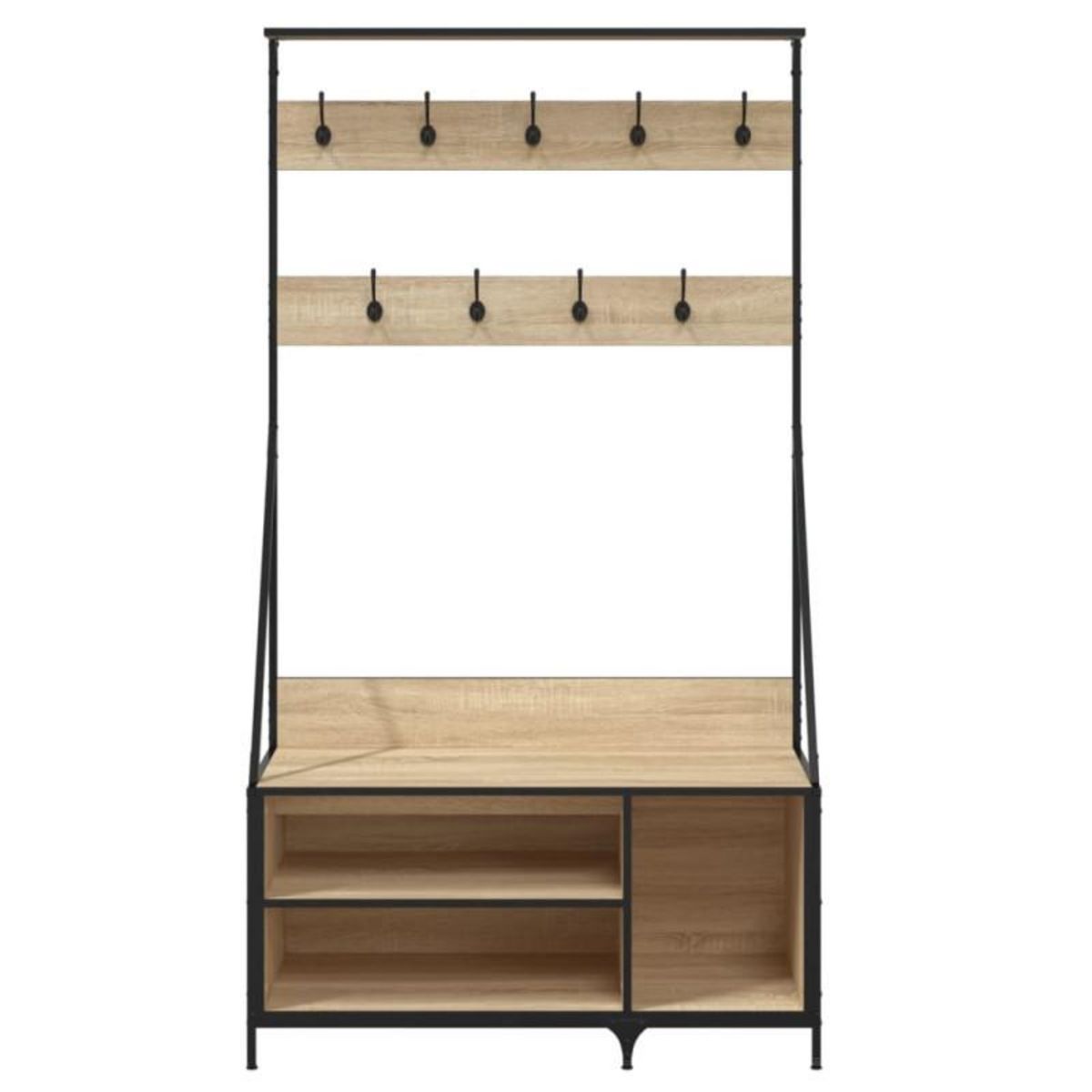 VIDAXL Porte vêtements et rangement des chaussures chêne sonoma