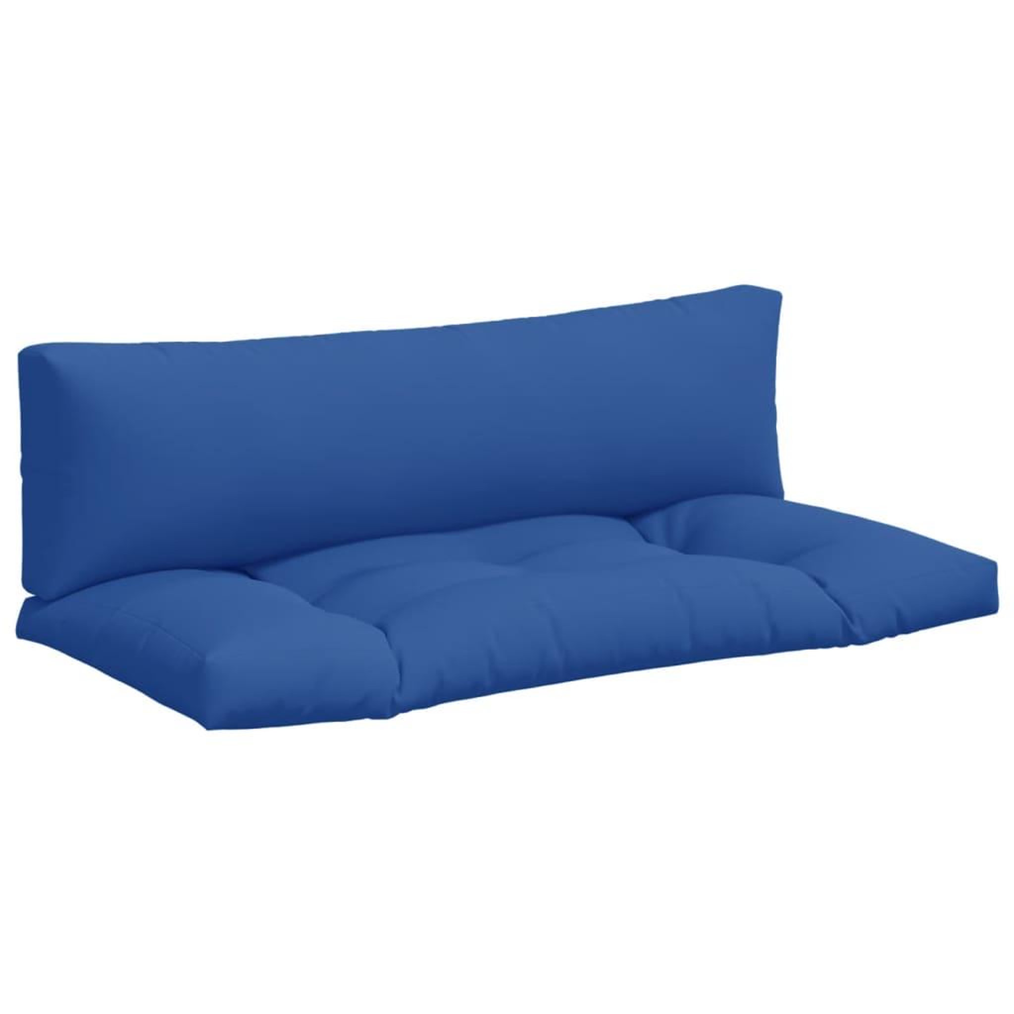 Voir la diapositive 2 : VIDAXL Coussins de palette lot de 2 bleu tissu