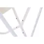 MARKET24 Chaise de jardin DKD Home Decor Noir Coton Blanc Fer (74 x 65 x 90 cm)