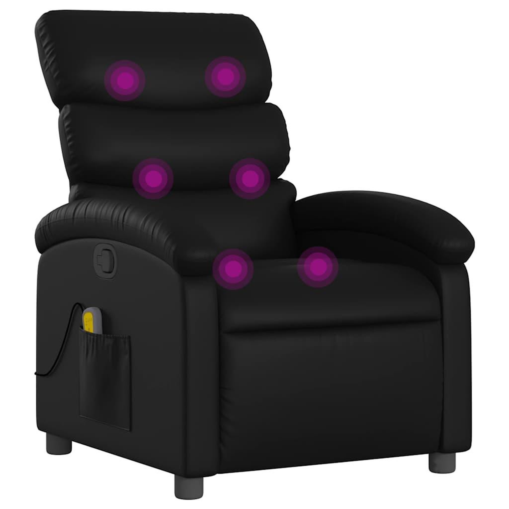 Voir la diapositive 2 : VIDAXL Fauteuil de massage inclinable Noir Similicuir