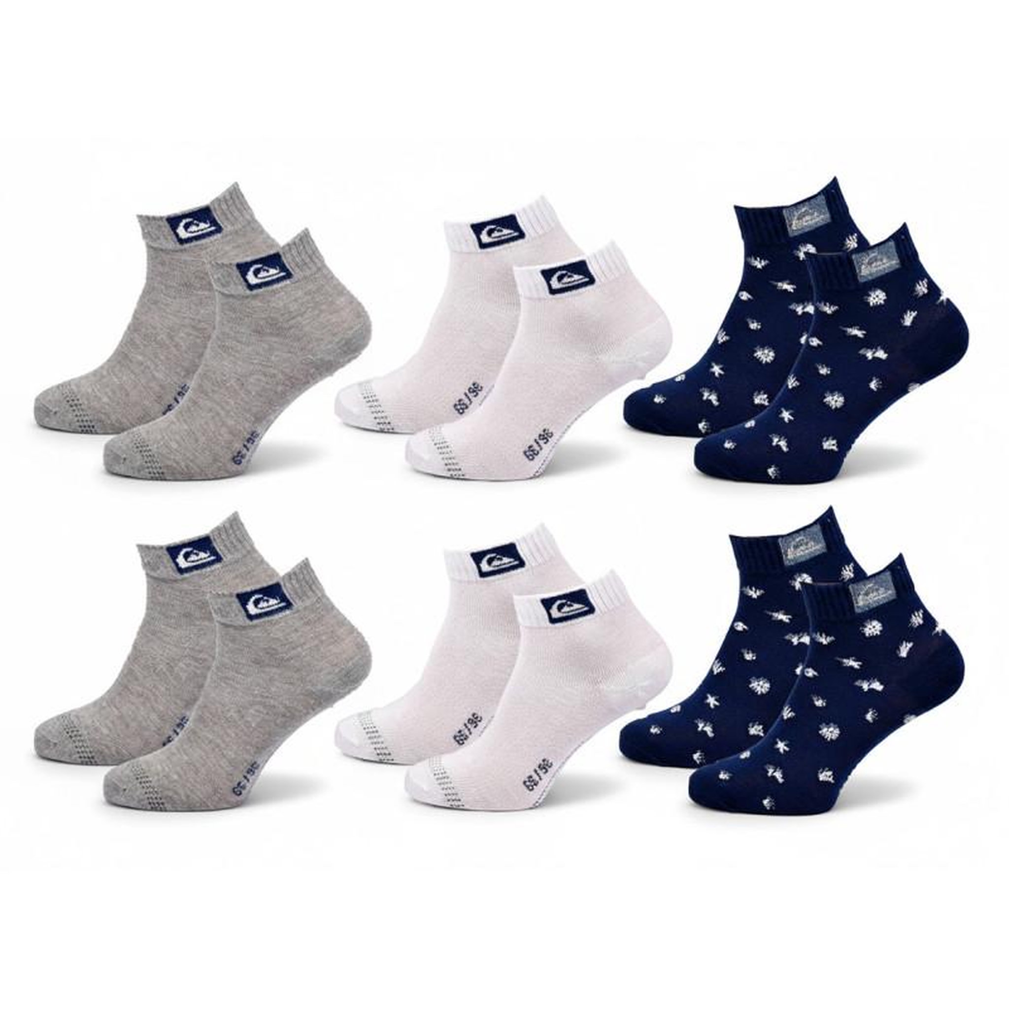 Voir la diapositive 1 : QUIKSILVER Quiksilver Pack de Chaussettes Enfant QUARTER – Lot 6 Paires Sport