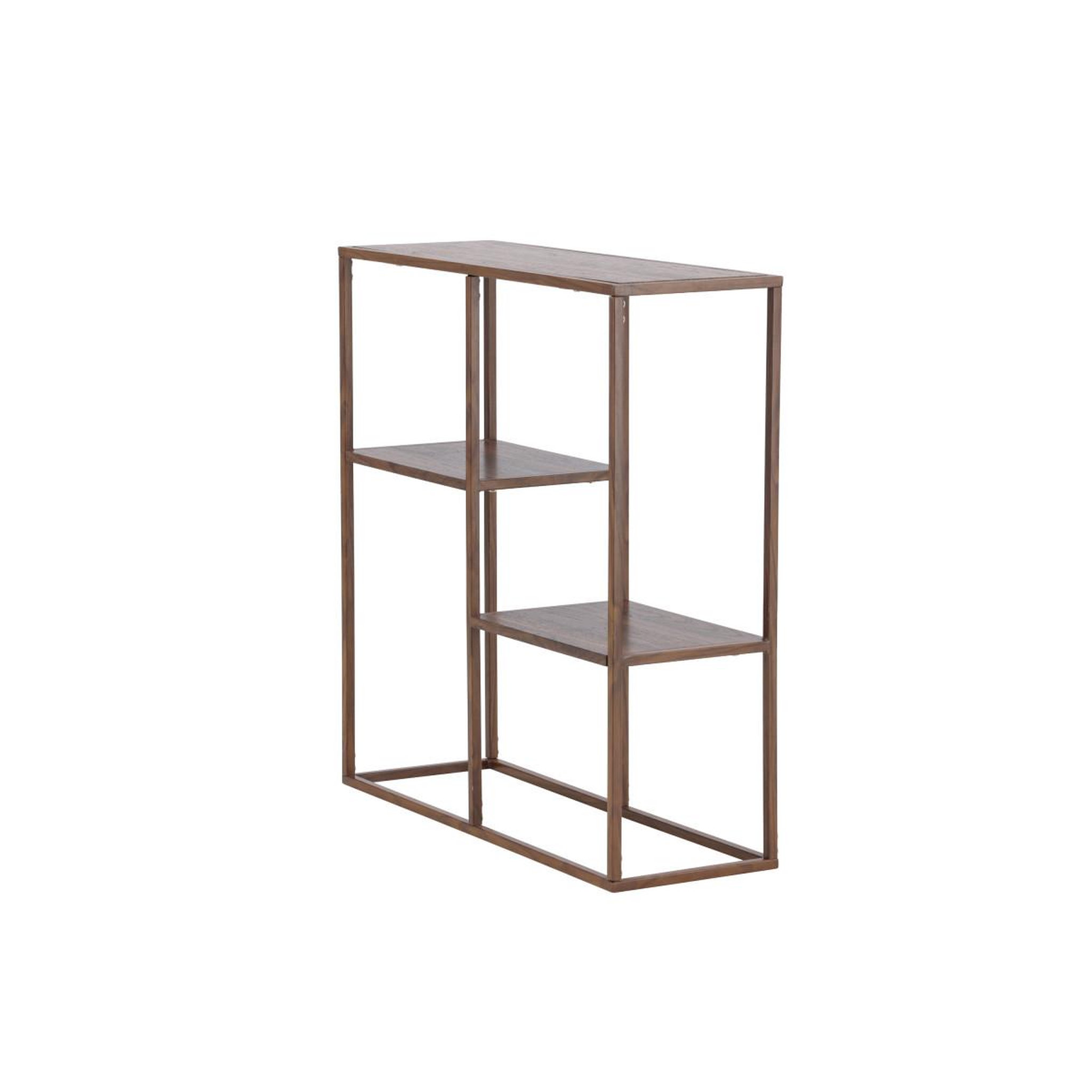 Voir la diapositive 6 : Paris Prix Étagère 3 niveaux en métal  staal  81cm noyer