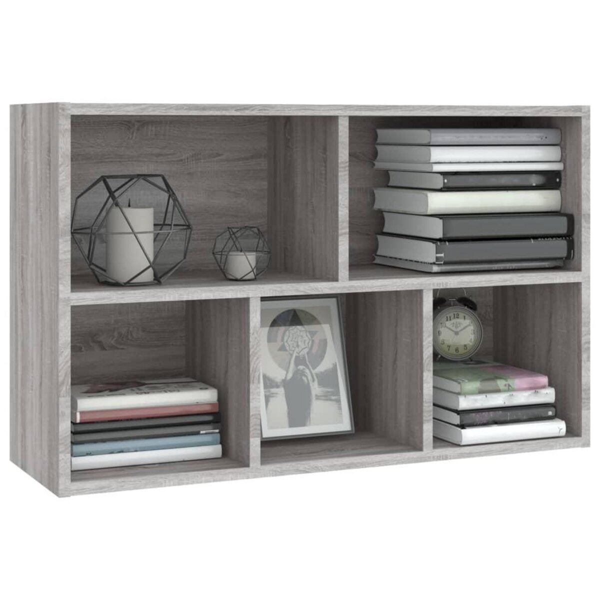 VIDAXL Bibliotheque/Buffet sonoma gris 50x25x80 cm bois d'ingenierie