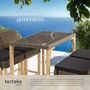 Voir la diapositive 4 : tectake Table de bar en rotin avec cadre en aluminium et bois marron naturel