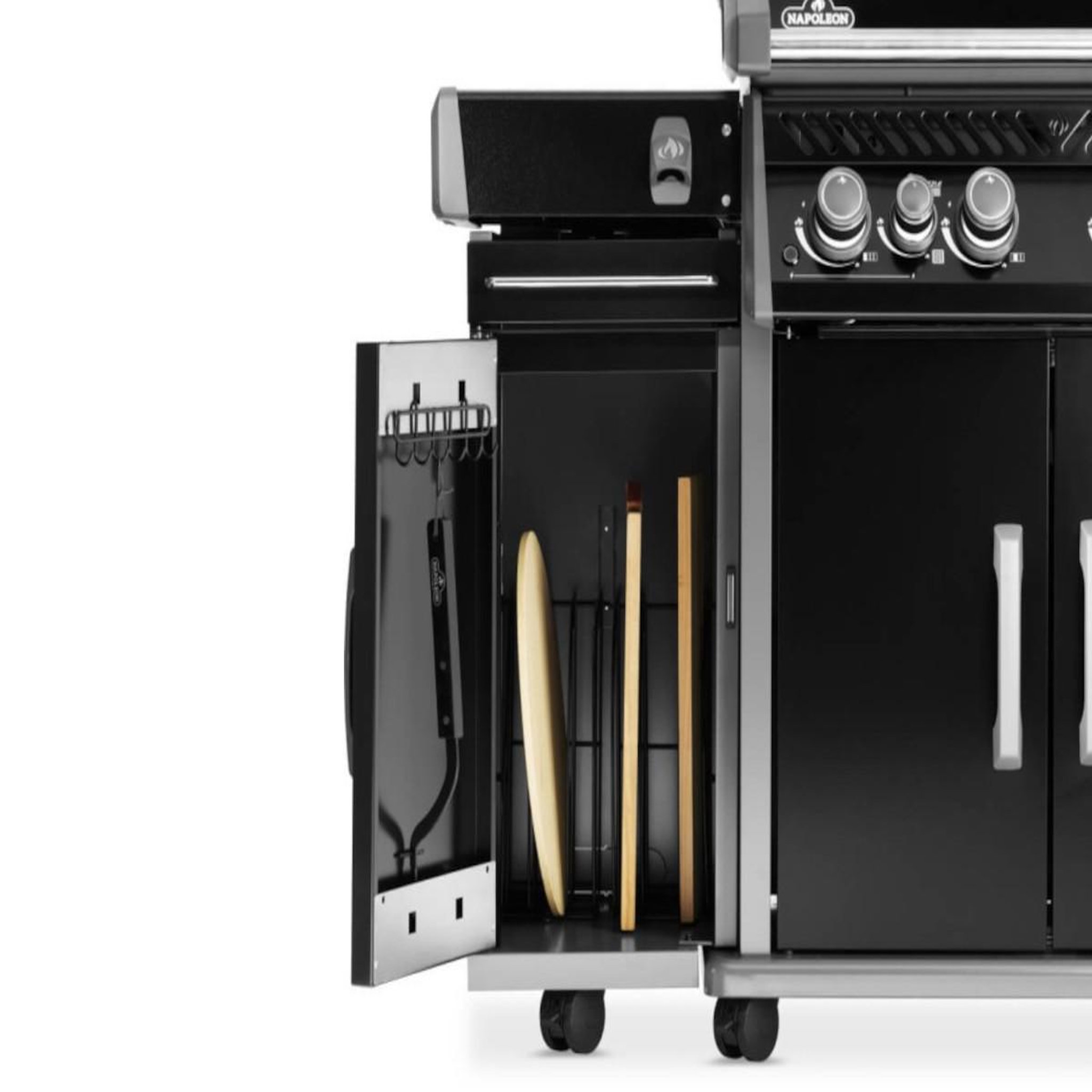 Voir la diapositive 5 : NAPOLEON Meuble de rangement sous la tablette bbq rogue noir - napoléon