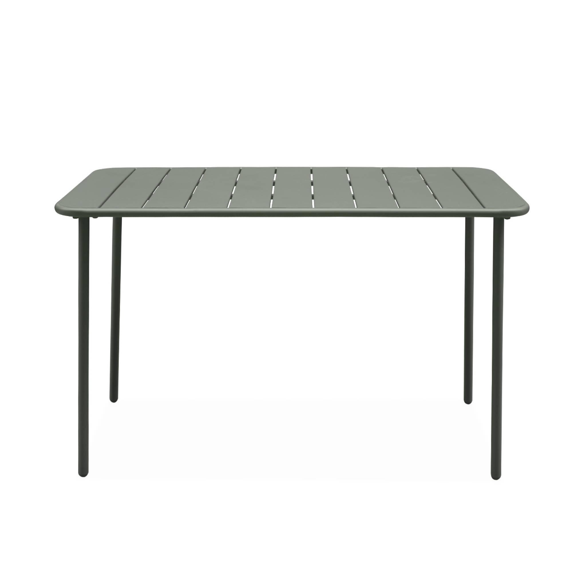 Voir la diapositive 5 : SWEEEK Table de jardin métal 4 places, Amelia L 120 x 70 x 72,5cm