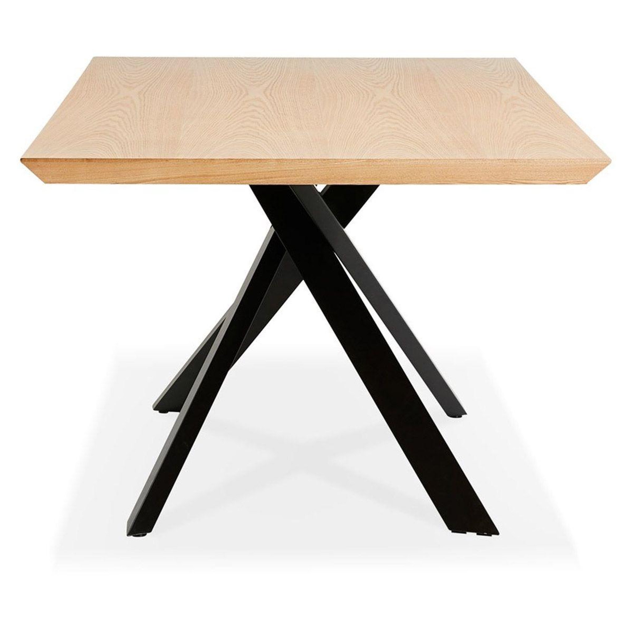 Voir la diapositive 3 : Paris Prix Table à manger en bois  laby  200cm naturel & noir