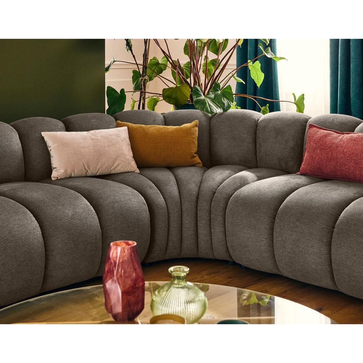 LISA DESIGN Debbie - module d'angle réversible en tissu texturé