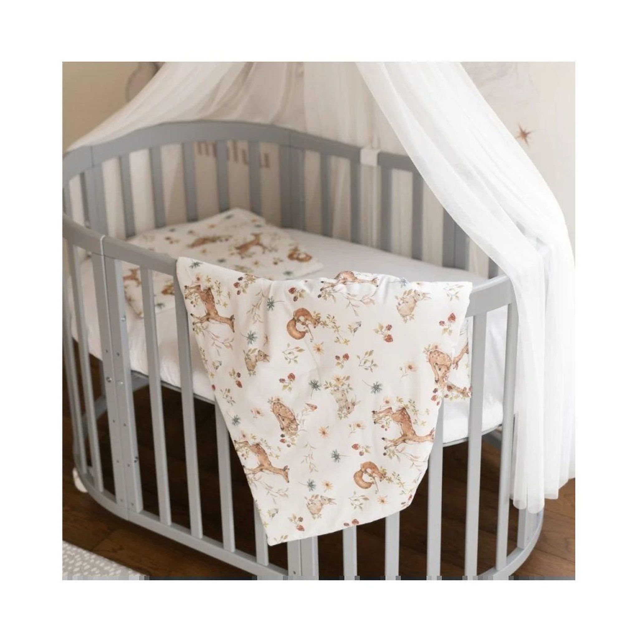 Voir la diapositive 4 : WALDIN Parure de lit bébé couette et oreiller 120 × 90 cm - taille L - forêt