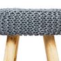 Voir la diapositive 3 : ATMOSPHERA Tabouret en maille Suzette - H. 43 cm