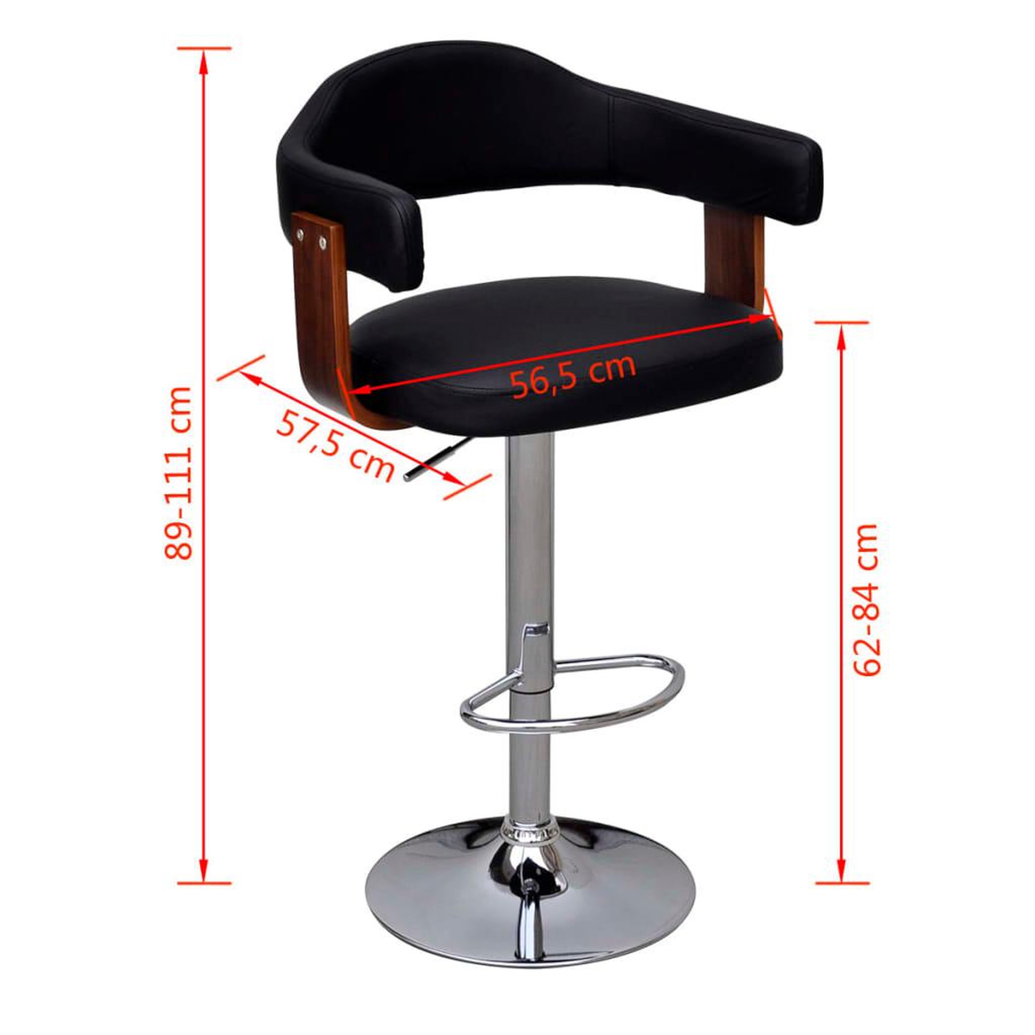 Voir la diapositive 6 : VIDAXL Tabourets de bar lot de 2 bois courbe