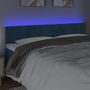 Voir la diapositive 3 : VIDAXL Tete de lit a LED Bleu fonce 200x5x78/88 cm Velours