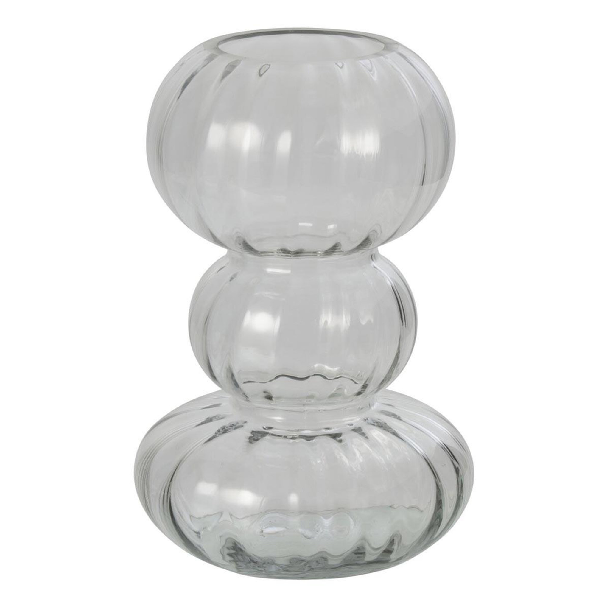 J-LINE Vase bulle en verre  rosalie  27cm transparent