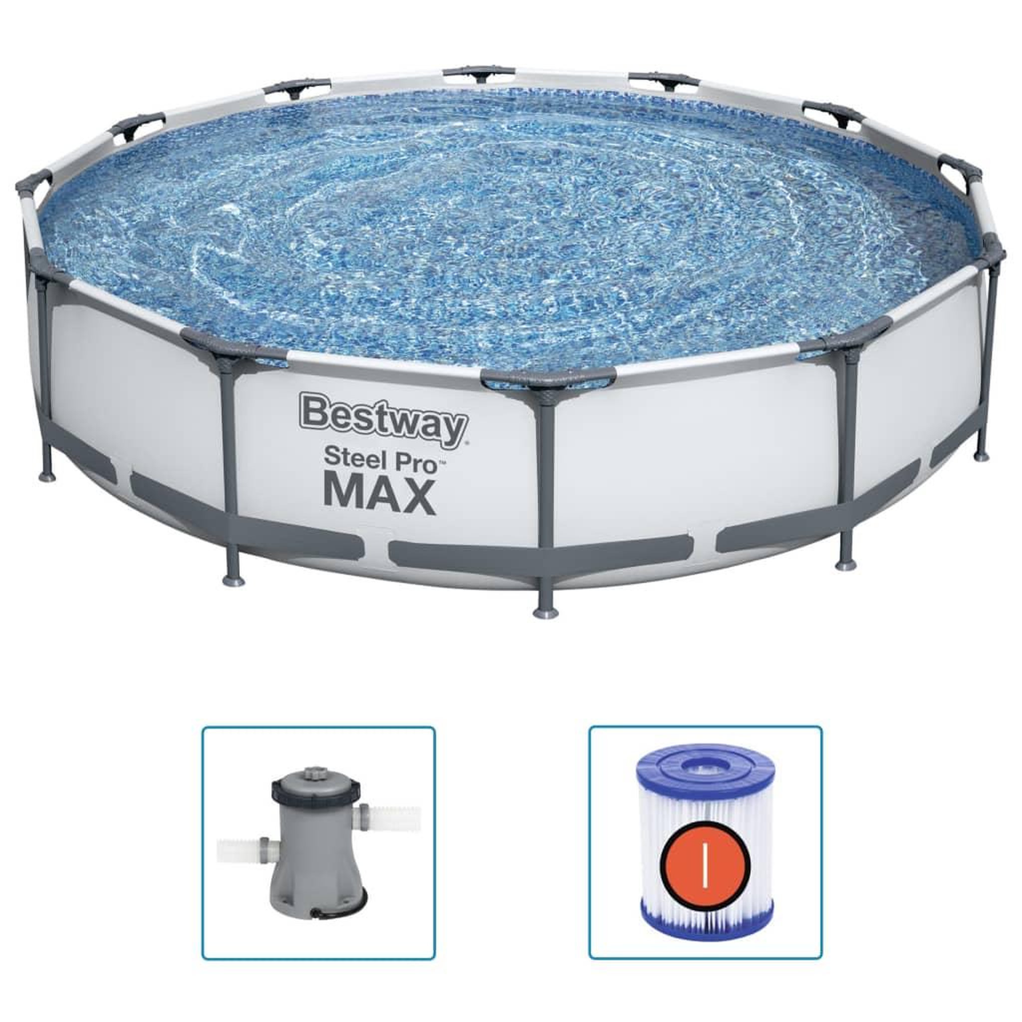 Voir la diapositive 2 : BESTWAY Bestway Ensemble de piscine Steel Pro MAX 366x76 cm
