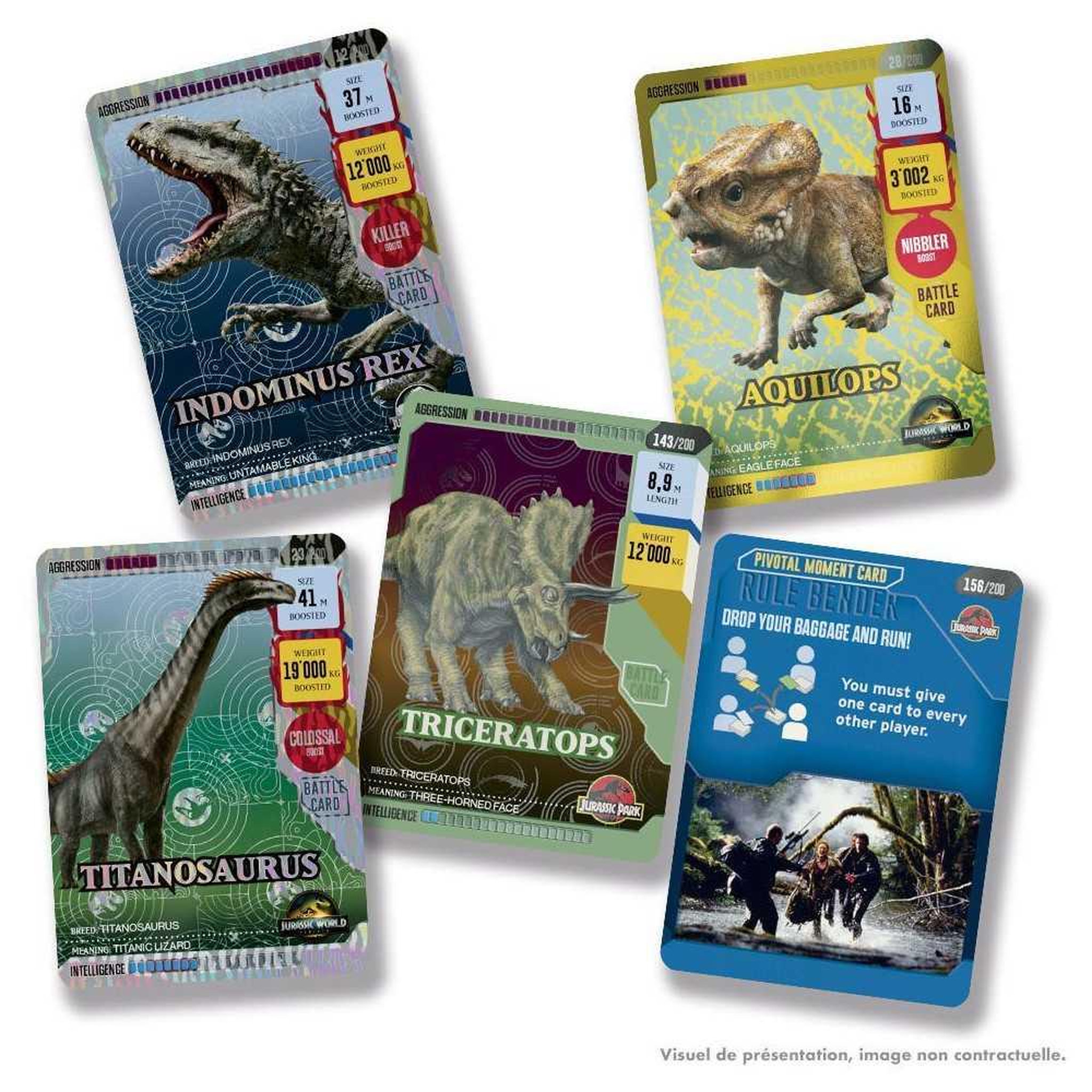 Voir la diapositive 5 : Panini Pack de démarrage - PANINI - JURASSIC WORLD 4 TCG - Album + 2 pochettes - 16 cartes - Carte Edition limitée N°1