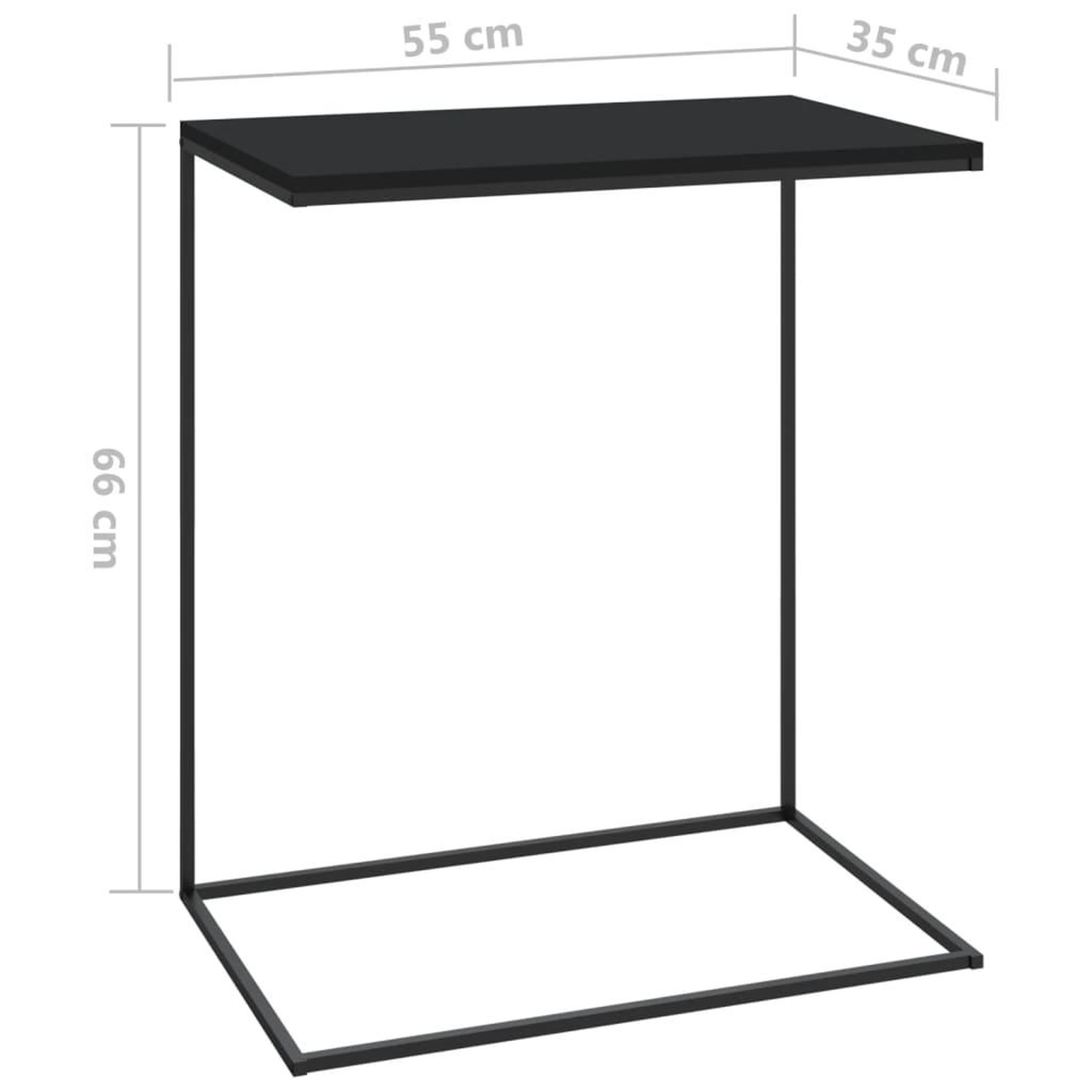 Voir la diapositive 6 : VIDAXL Table d'appoint Noir 55x35x66 cm Bois d'ingenierie