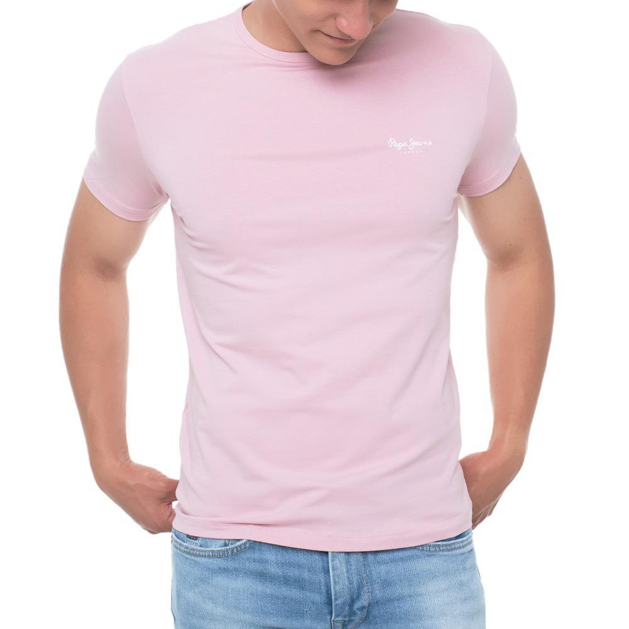 Pepe Jeans T-shirt Rose Homme Pepe Jeans Original Basic PM508212