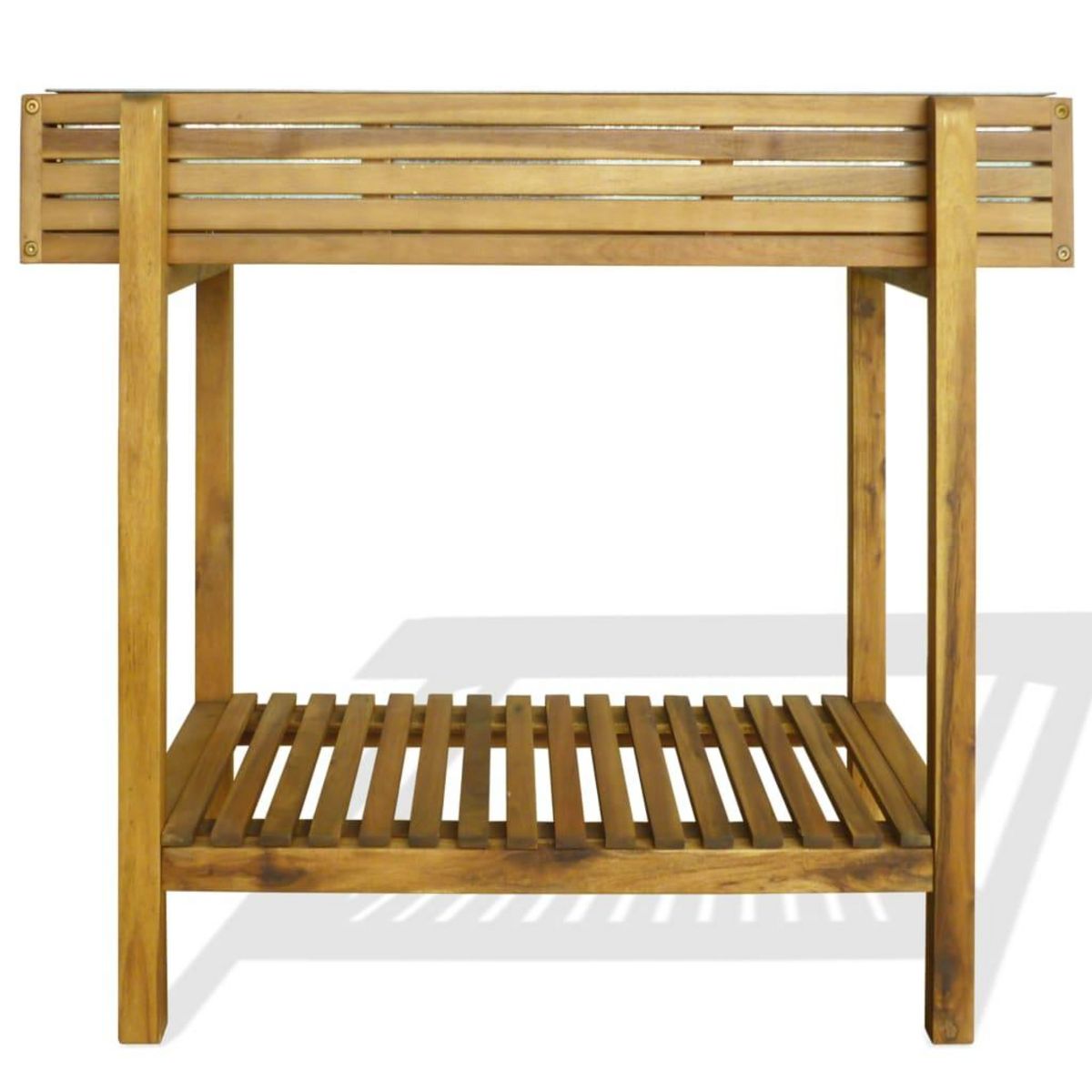 VIDAXL Lit sureleve de jardin Bois massif d'acacia et zinc